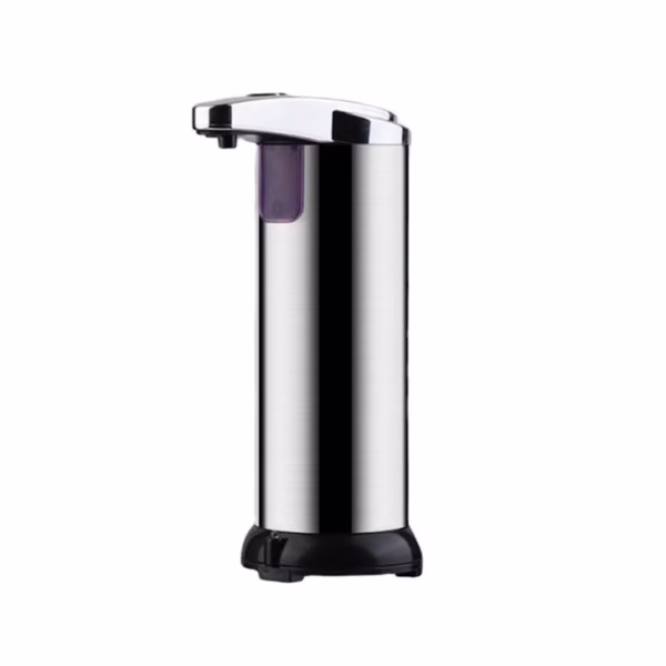 Dispenser pentru Sapun Lichid/Dezinfectant, Flippy, cu Senzor Infrarosu de Miscare, din Otel Inoxidabil, 250 ml, 19 x 11 cm, Gri - imagine 1