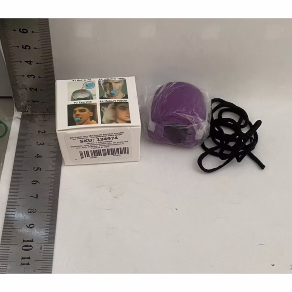 Dispozitiv de Tonifiere Faciala, Flippy, din Silicon, Corectare Mandibula/Maxilar, Mov - imagine 6