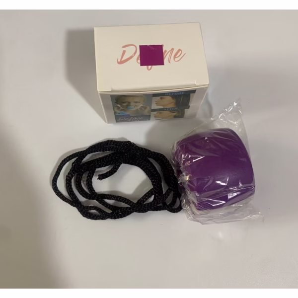 Dispozitiv de Tonifiere Faciala, Flippy, din Silicon, Corectare Mandibula/Maxilar, Mov - imagine 5