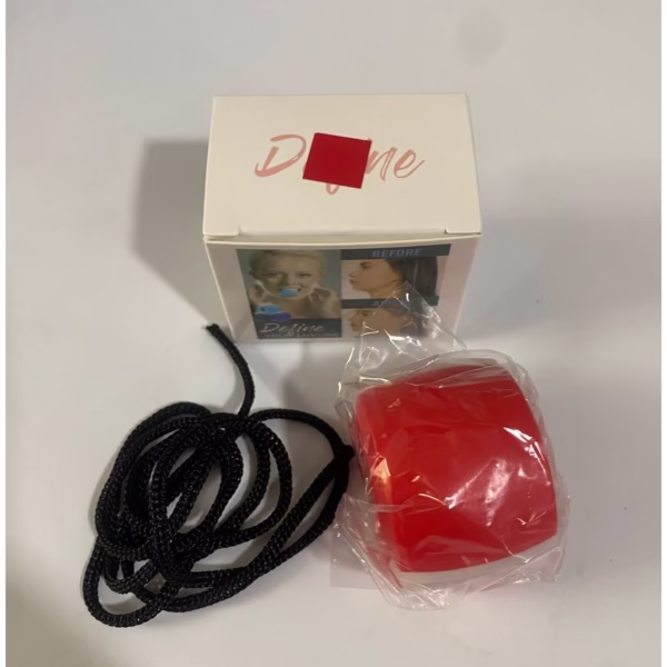 Dispozitiv de Tonifiere Faciala, Flippy, din Silicon, Corectare Mandibula/Maxilar, Rosu - imagine 4