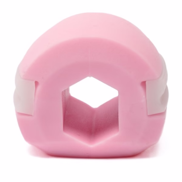 Dispozitiv de Tonifiere Faciala, Flippy, din Silicon, Corectare Mandibula/Maxilar, Roz - imagine 1