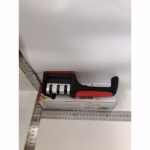 Dispozitiv pentru ascutit cutite Flippy, cu 3 pozitii, rosu/negru, material inox si ABS, 21.5x5x6 cm - imagine 5