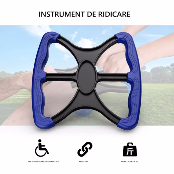 Dispozitiv pentru Ridicare, Flippy, Ajutor Varstnici, din Plastic, Maner Ergonomic, 200 kg, Albastru - imagine 3