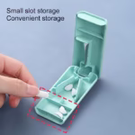 Dispozitiv taiere si depozitare medicamente, Flippy, Albastru, Plastic, 8 x 4 x 1.8 cm - imagine 7