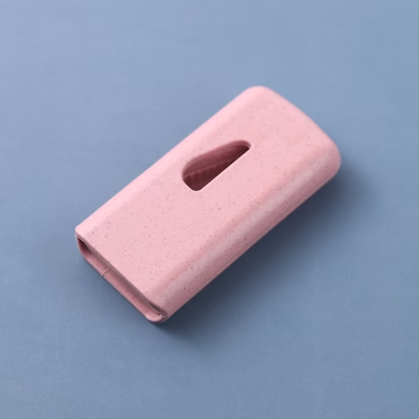 Dispozitiv taiere si depozitare medicamente, Flippy, Roz, Plastic, 8 x 4 x 1.8 cm - imagine 2