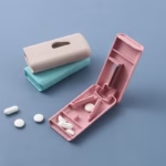 Dispozitiv taiere si depozitare medicamente, Flippy, Roz, Plastic, 8 x 4 x 1.8 cm - imagine 7