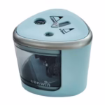 Ascutitoare Electrica cu 2 Gauri, Flippy, Gri, Baterii 4 x AA (neincluse), 7.5 x 7.5 x 7.5 cm, Albastru