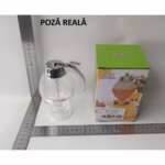 Dozator de Miere, Flippy, Dispenser fara Picurare, Borcan Tip Fagure, fara Scurgeri, pentru Zahar si Sirop, 15x8 cm, Transparent - imagine 7