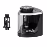 Ascutitoare Electrica Semi-Automata, Flippy, din Plastic, Baterii 2 x AA (neincluse), 6.5 x 6.5 x 7.5 cm, Negru