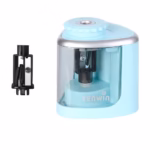 Ascutitoare Electrica Semi-Automata, Flippy, din Plastic, Baterii 2 x AA (neincluse), 6.5 x 6.5 x 7.5 cm, Albastru