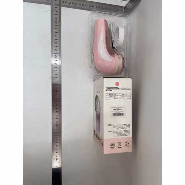 Aparat Pentru Curatat Scame, Par Si Praf, Flippy, Pentru Diferite Tipuri De Material, Cu Lame Din Otel Inoxidabil, Incarcare Prin USB Type-C, Cu Perie De Curatare si Cablu USB Incluse, 13.5x9 cm, Roz - imagine 2