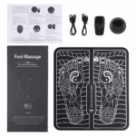 Covoras de Masaj pentru Picioare, EMS, 4 Niveluri de Intensitate, Incarcare USB, Ecran LED, Telecomanda Inclusa, Negru - imagine 2