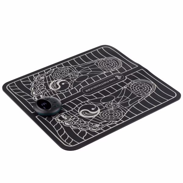 Covoras de Masaj pentru Picioare, EMS, 4 Niveluri de Intensitate, Incarcare USB, Ecran LED, Telecomanda Inclusa, Negru - imagine 4