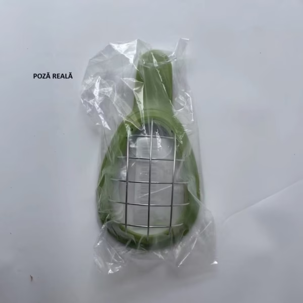 Feliator de Avocado, Flippy, pentru Taierea in Cubulete, Multifunctional, pentru Bucatarie, Otel Inoxidabil, ABS, 16x8x5 cm, Verde - imagine 7