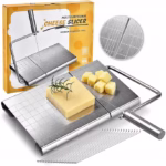 Feliator de Branza, Flippy, din Otel Inoxidabil, 5 Fire de Rezerva, Maner Ergonomic, Scara de Masurare, 24x21cm, Argintiu - imagine 8