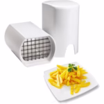 Feliator de Fructe si Legume, Flippy, din Plastic si Otel, Mecanic, Taiere 1.2 cm Grosime, 14 x 9.5 x 8 cm, Alb