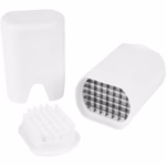 Feliator de Fructe si Legume, Flippy, din Plastic si Otel, Mecanic, Taiere 1.2 cm Grosime, 14 x 9.5 x 8 cm, Alb - imagine 3