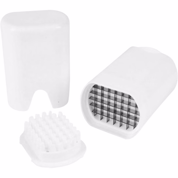 Feliator de Fructe si Legume, Flippy, din Plastic si Otel, Mecanic, Taiere 1.2 cm Grosime, 14 x 9.5 x 8 cm, Alb - imagine 3