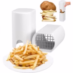 Feliator de Fructe si Legume, Flippy, din Plastic si Otel, Mecanic, Taiere 1.2 cm Grosime, 14 x 9.5 x 8 cm, Alb - imagine 5
