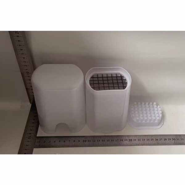 Feliator de Fructe si Legume, Flippy, din Plastic si Otel, Mecanic, Taiere 1.2 cm Grosime, 14 x 9.5 x 8 cm, Alb - imagine 9
