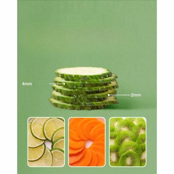 Feliator de Legume Multifunctional, Flippy, Taieturi Diferite, Razatoare pentru Bucatarie, Taietor de Cartofi, Presa Manuala, Pliabila, Extensibila, PP PET, 23.5x9.5x5.5 cm, Alb - imagine 8