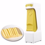 Feliator manual de unt Flippy, material plastic, design usor si practic, 20x6x8.5 cm, Butter Cutter, alb - imagine 2