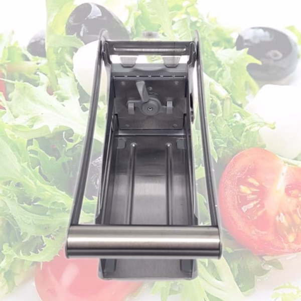Feliator manual Flippy, pentru cartofi pai si legume, din inox, cu 2 dimensiuni de feliere, 25.5 x 11.7 cm, argintiu - imagine 6