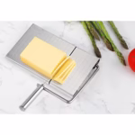 Feliator manual Flippy, pentru cascaval, salam, prajituri, unt, din otel inoxidabil, usor de curatat si utilizat, 5 lame de schimb incluse, picioare antiderapante, 21 x 12.2 x 2.8 cm, argintiu - imagine 8