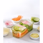 Feliator Multifunctional, Flippy, 3 in 1, pentru Fructe si Legume, 6 Piese, Maner, Lame de Inox, Recipient Stocare, Protectie Mana, ABS, 35x12x9.4 cm, Verde - imagine 3