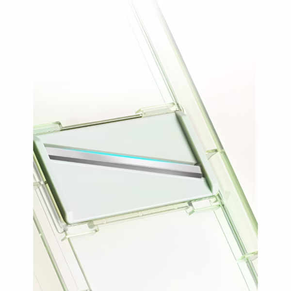 Feliator Multifunctional, Flippy, 3 in 1, pentru Fructe si Legume, 6 Piese, Maner, Lame de Inox, Recipient Stocare, Protectie Mana, ABS, 35x12x9.4 cm, Verde - imagine 4