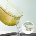 Feliator Multifunctional, Flippy, 3 in 1, pentru Fructe si Legume, 6 Piese, Maner, Lame de Inox, Recipient Stocare, Protectie Mana, ABS, 35x12x9.4 cm, Verde - imagine 6