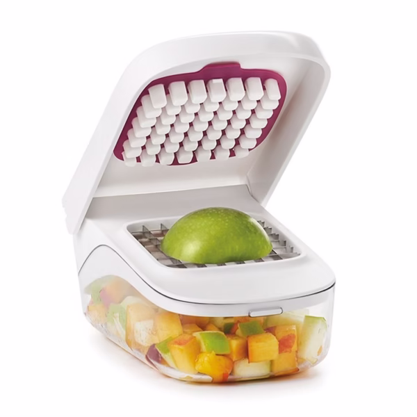 Feliator pentru Legume, Flippy, Ustensila Bucatarie, Presa Manuala pentru Carfoi Pai, Multifunctional, 20x12.5x10 cm, ABS, Alb - imagine 7