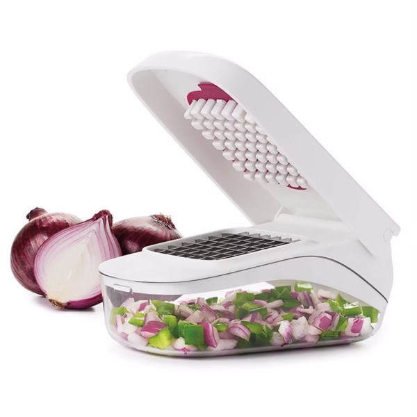Feliator pentru Legume, Flippy, Ustensila Bucatarie, Presa Manuala pentru Carfoi Pai, Multifunctional, 20x12.5x10 cm, ABS, Alb - imagine 9