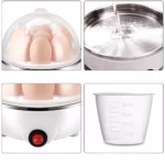 Fierbator de Oua Electric, Flipppy, Capacitate 7 oua, Aparat de fiert oua, 220V, Oprire Automata, 3 Moduri de Fiert Oua, 15 x 15 x 15 cm, Culoare Alb - imagine 4