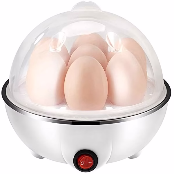 Fierbator de Oua Electric, Flipppy, Capacitate 7 oua, Aparat de fiert oua, 220V, Oprire Automata, 3 Moduri de Fiert Oua, 15 x 15 x 15 cm, Culoare Alb - imagine 1