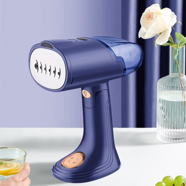 Aparat de Calcat Vertical Portabil cu Abur, Flippy, Putere 1500W, Rezervor Detasabil de 138ml, Priza, Functie Anti Calcar si Auto Curatare, Pliabil, cu Perie, 20x10.5x8 cm, Albastru - imagine 7