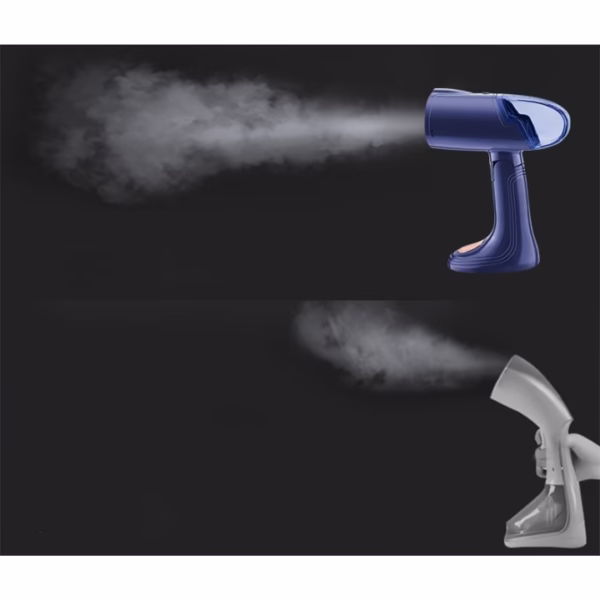 Aparat de Calcat Vertical Portabil cu Abur, Flippy, Putere 1500W, Rezervor Detasabil de 138ml, Priza, Functie Anti Calcar si Auto Curatare, Pliabil, cu Perie, 20x10.5x8 cm, Albastru - imagine 10