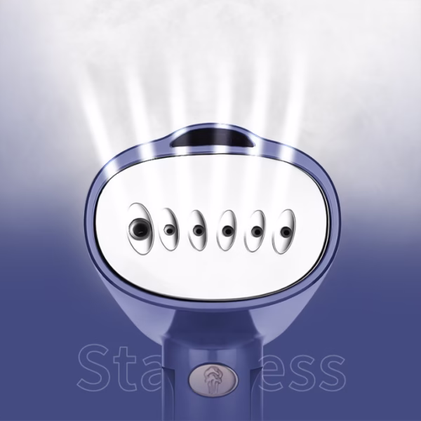 Aparat de Calcat Vertical Portabil cu Abur, Flippy, Putere 1500W, Rezervor Detasabil de 138ml, Priza, Functie Anti Calcar si Auto Curatare, Pliabil, cu Perie, 20x10.5x8 cm, Albastru - imagine 13