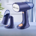 Aparat de Calcat Vertical Portabil cu Abur, Flippy, Putere 1500W, Rezervor Detasabil de 138ml, Priza, Functie Anti Calcar si Auto Curatare, Pliabil, cu Perie, 20x10.5x8 cm, Albastru - imagine 14