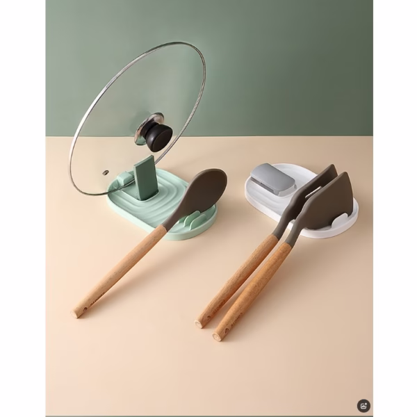 Suport Pliabil, Flippy, pentru Capace, Linguri, Multifunctional, Plasare pe Blatul de Bucatarie, 11.5 x 18 x 2.2 cm, Albastru inchis - imagine 3