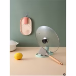 Suport Pliabil, Flippy, pentru Capace, Linguri, Multifunctional, Plasare pe Blatul de Bucatarie, 11.5 x 18 x 2.2 cm, Roz - imagine 6