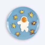 Forma pentru Alimente, Flippy, pentru Omlete/Prajituri/Clatite, din Silicon, Model Astronaut,15 x 11.5 x 2 cm, Alb - imagine 5