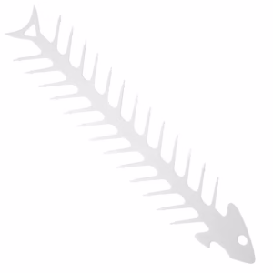 Forma pentru Frigarui, Flippy, Model Oase de Peste, din Otel Inoxidabil, Instrument pentru Gratar, BBQ, cu Deschizator de Sticle, 30x6 cm, Argintie