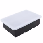 Forma pentru Gheata, Flippy, 6 Forme Patrate cu Capac, din Silicon, 17 x 12 x 6 cm, Negru - imagine 2