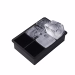 Forma pentru Gheata, Flippy, 6 Forme Patrate cu Capac, din Silicon, 17 x 12 x 6 cm, Negru - imagine 3