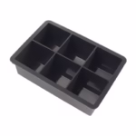 Forma pentru Gheata, Flippy, 6 Forme Patrate cu Capac, din Silicon, 17 x 12 x 6 cm, Negru - imagine 7