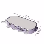 Forma pentru inghetata Flippy, 4 compartimente, forme cu animalute, materialsilicon si ABS, 21 x 12.8 x 3cm, mov - imagine 8