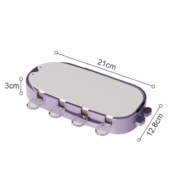 Forma pentru inghetata Flippy, 4 compartimente, forme cu animalute, materialsilicon si ABS, 21 x 12.8 x 3cm, mov - imagine 8