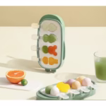 Forma pentru inghetata Flippy, 4 compartimente, forme cu animalute, materialsilicon si ABS, 21 x 12.8 x 3cm, verde - imagine 5