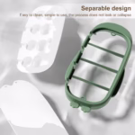 Forma pentru inghetata Flippy, 4 compartimente, forme cu animalute, materialsilicon si ABS, 21 x 12.8 x 3cm, verde - imagine 6